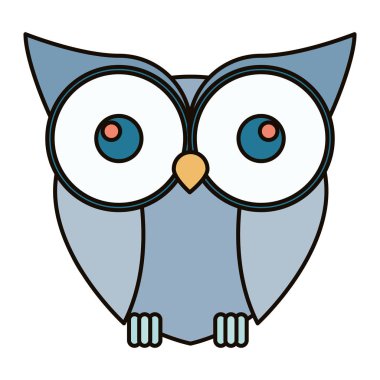 İzole baykuş karikatür tasarım