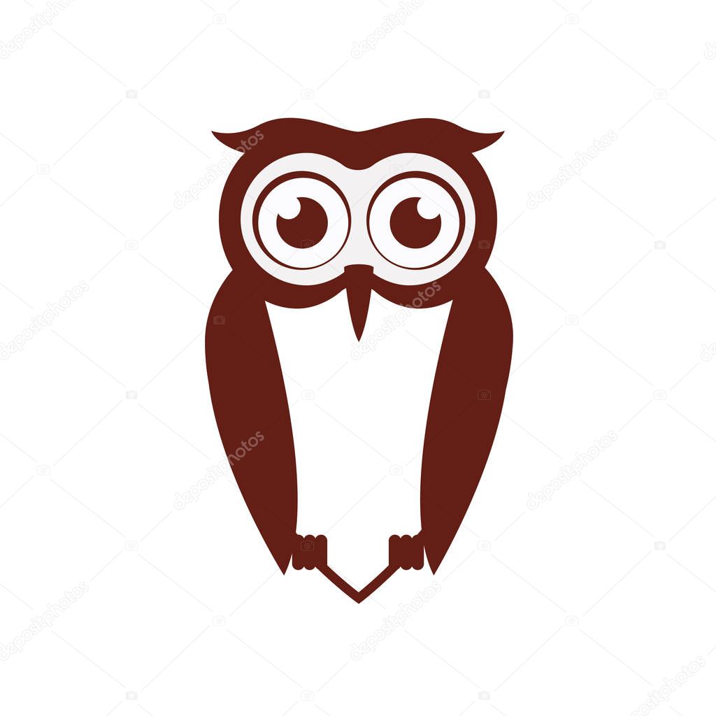 Isolated owl cartoon design