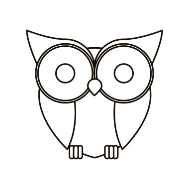 İzole baykuş karikatür tasarım