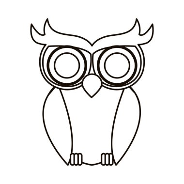 İzole baykuş karikatür tasarım