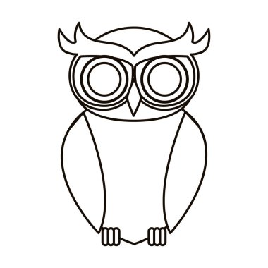 İzole baykuş karikatür tasarım