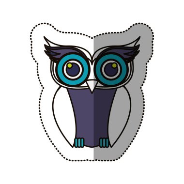 İzole baykuş karikatür tasarım