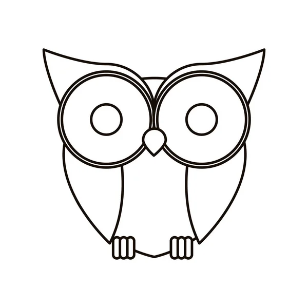 孤立的猫头鹰卡通设计 — 图库矢量图片