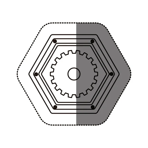 Isolierte Getriebekonstruktion — Stockvektor