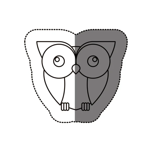 Conception isolée de dessin animé hibou — Image vectorielle