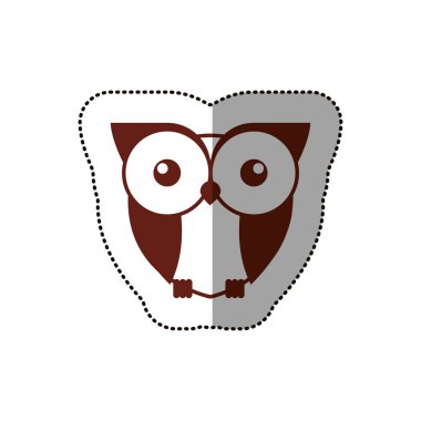 İzole baykuş karikatür tasarım