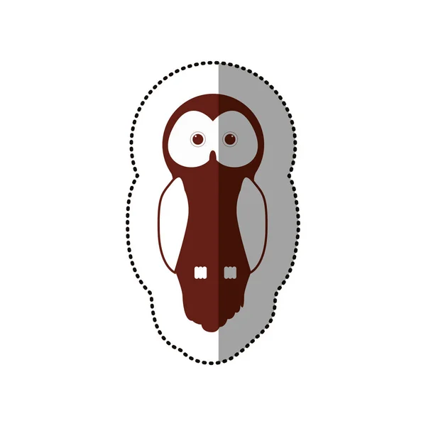 Conception isolée de dessin animé hibou — Image vectorielle