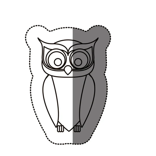 Disegno del fumetto gufo isolato — Vettoriale Stock