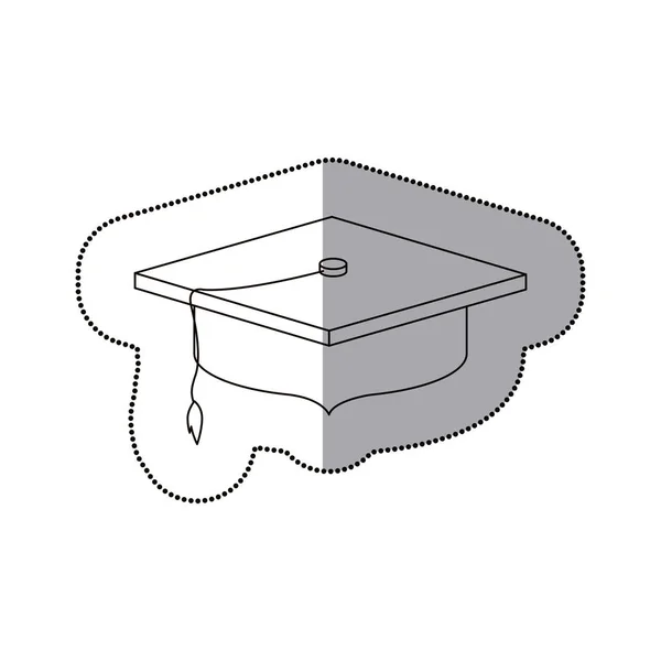 Isolated graduation cap design — Stock Vector