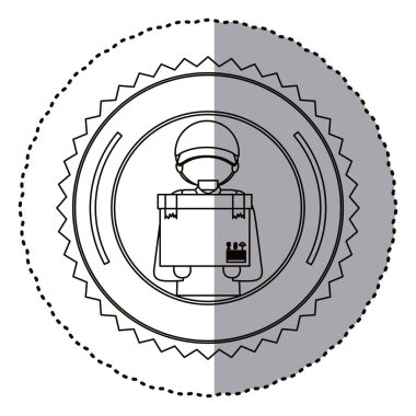 Teslimat işçi mühür damgası tasarım içinde