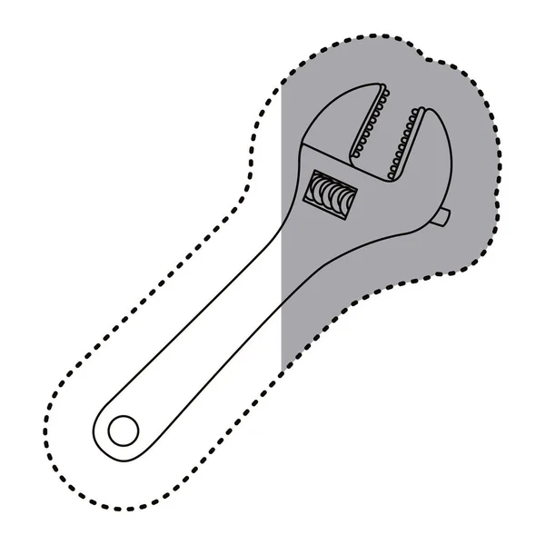 Wrench tool of under construction design — Stock Vector