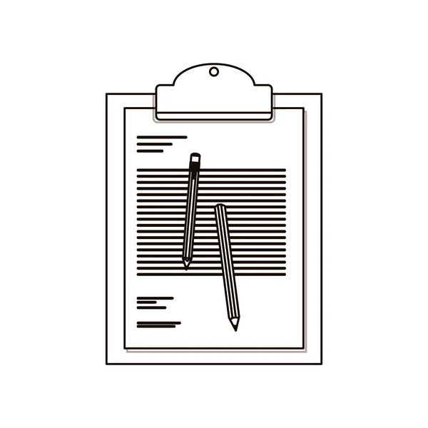 Дизайн изолированных документов и карандашей — стоковый вектор