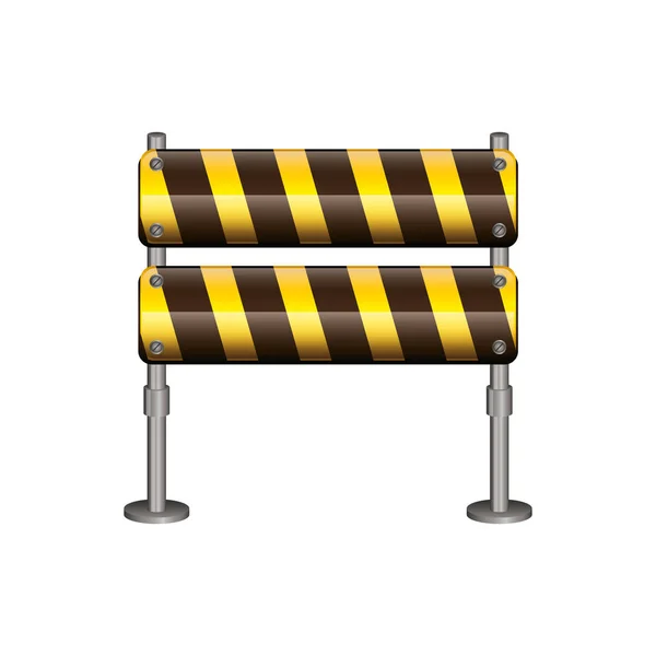 절연된 배리어도로 표지판 디자인 — 스톡 벡터