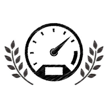 hız göstergesi ödül zeytin dalı ile çizgili tek renkli