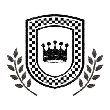 zeytin dalı ile çizgili tek renkli taç ödül yarış