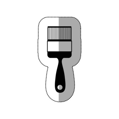 Orta gölge etiket tek renkli boya fırçası ile