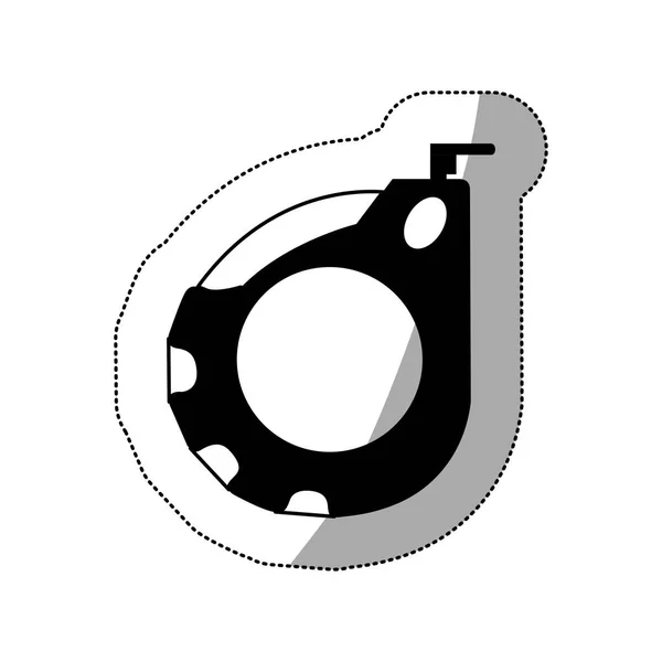 Adesivo sombra meio monocromático com fita métrica — Vetor de Stock