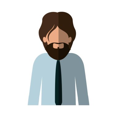 yarım vücut adam sakal ve kravat ve orta gölge