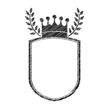 şeritli tek renkli kalkan dağılımı crown ve zeytin dalı ile