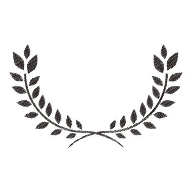 tek renkli yarım taç zeytin uzun şube ile çizgili