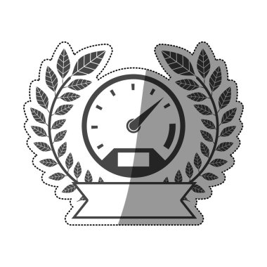 etiket tek renkli hız göstergesi ödül şerit ve yarı gölgeli ile zeytin dalı ile