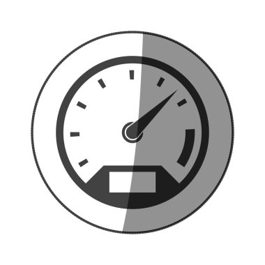 etiket ile yarı gölgeli tek renkli hız göstergesi