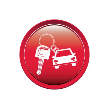 düğme araba şeklinde Anahtarlık simgesi