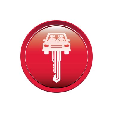 düğme ile anahtar araba şekil içinde