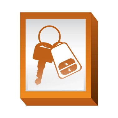 tuşlar ve Anahtarlık ile dikdörtgen düğmesi