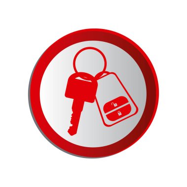 dairesel şekil Anahtarlık alarm sistemi ile