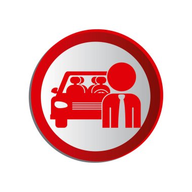 sürücü ve araç ile dairesel şekil