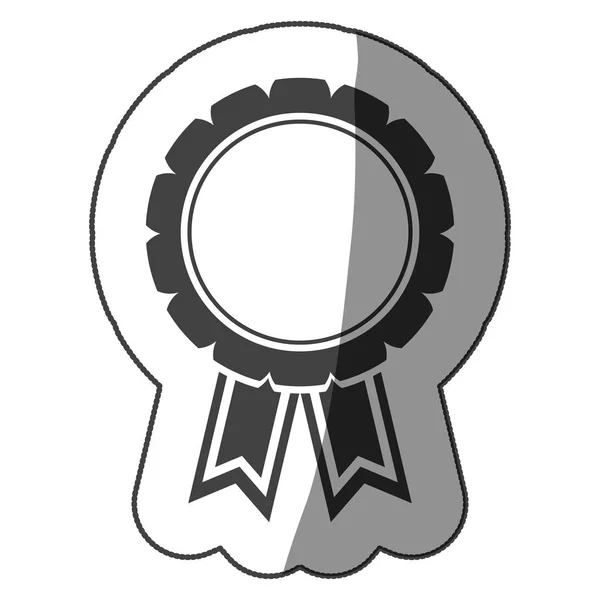 Monochromatyczne medal naklejki z wstążkami — Wektor stockowy