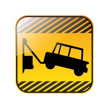 yol işaret çekici ile kare