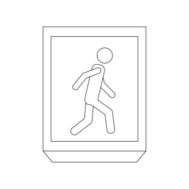 siluet dikdörtgen kontur insanlar yürüyüş ile