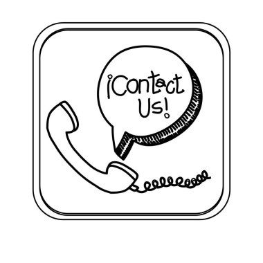 kare düğme yakışıklı kablosu ile siluet ve diyalog bize