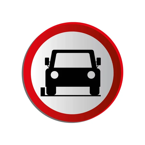 Contorno circular señal de tráfico de la zona de aparcamiento — Vector de stock
