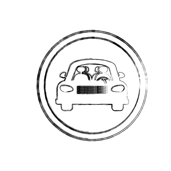 Siluet bulanık işaret Araba kapısı — Stok Vektör