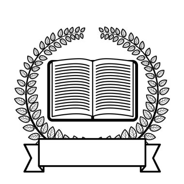 Taç yaprakların açık kitap ve etiket