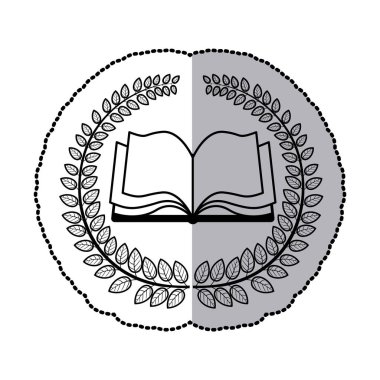 etiket yaprakları ile dalgalı sayfalar kitap