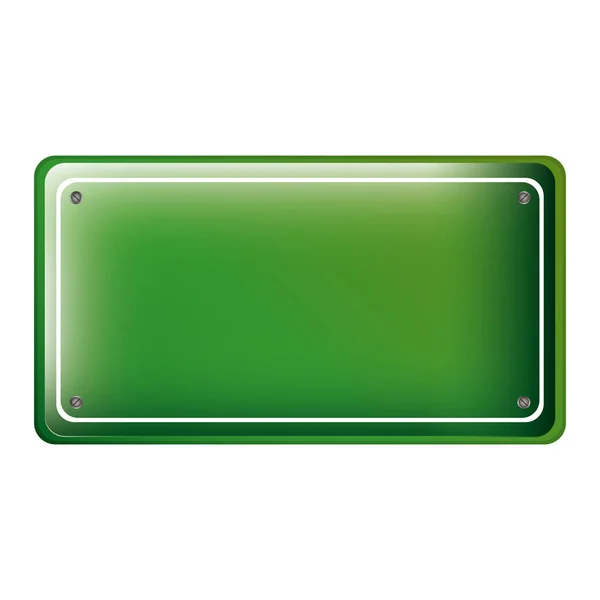 Rechteck von Verkehrszeichen grün — Stockvektor