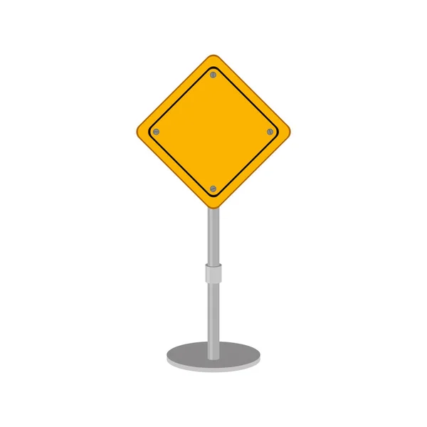 Gele weg teken ontwerp van veiligheid — Stockvector