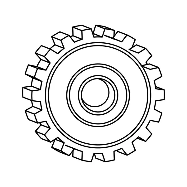 Silhuetten av kugghjul ikon — Stock vektor