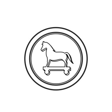 Truva atı ile bir dairede tek renkli dağılımı