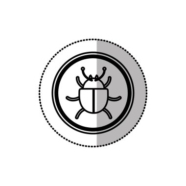 tek renkli orta gölge etiket böceği virüs daire