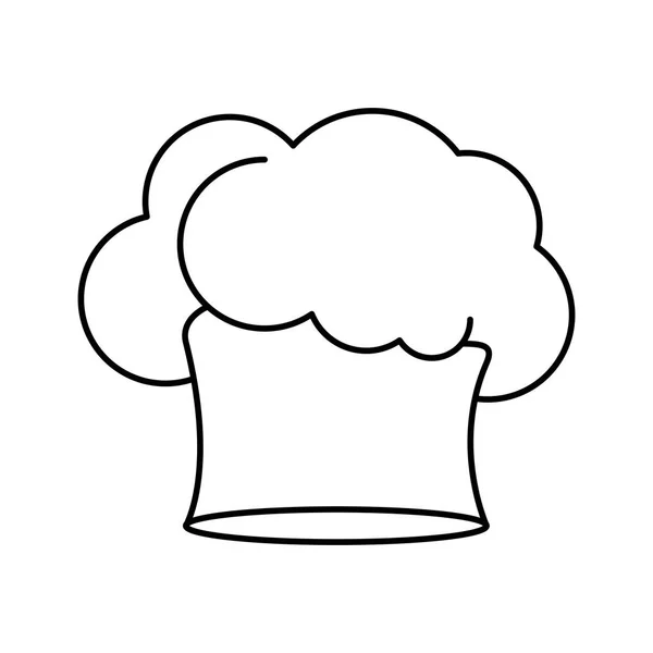 Kontúr szakácsok kalap szabálytalan alakú — Stock Vector