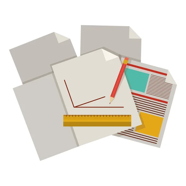 Isoliertes Stück Papier Design — Stockvektor