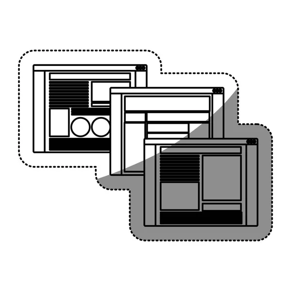 Progettazione di siti web isolati — Vettoriale Stock