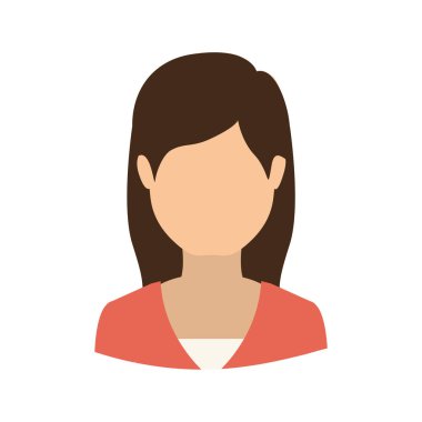 İzole avatar kadın tasarım