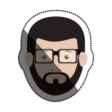 Gözlük tasarımı ile izole adam