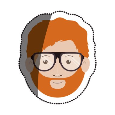 Gözlük tasarımı ile izole adam